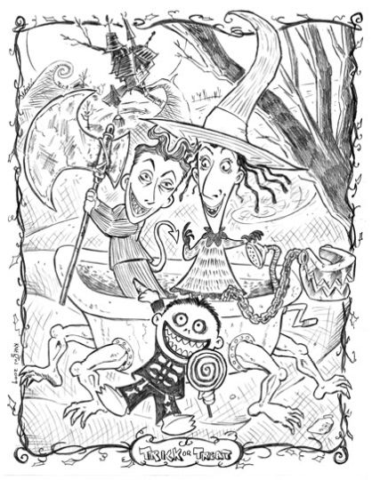 Nightmare before Christmas coloring pages part 3